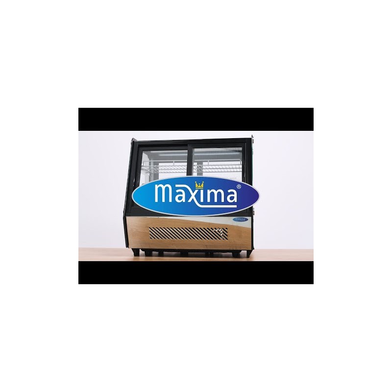 Maxima - Réfrigérateur vitré - 125L - 71cm - Portes coulissantes avant et arrière