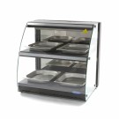 Maxima - Vitrine chauffante pour aliments - 63cm - 2 étagères - Fermée