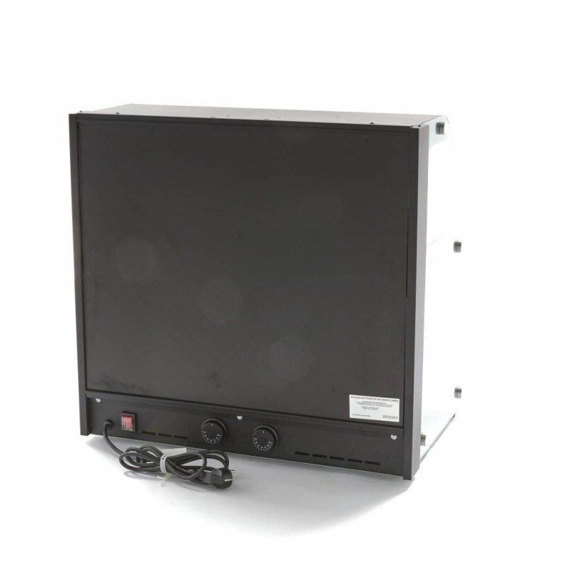 Maxima - Vitrine chauffante pour aliments - 63cm - 2 étagères - Fermée