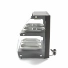 Maxima - Vitrine chauffante pour aliments - 63cm - 2 étagères - Fermée