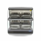 Maxima - Vitrine chauffante pour aliments - 63cm - 2 étagères - Fermée