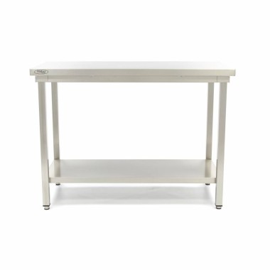 Maxima - Table en acier inoxydable - 100 x 70 cm - Hauteur réglable