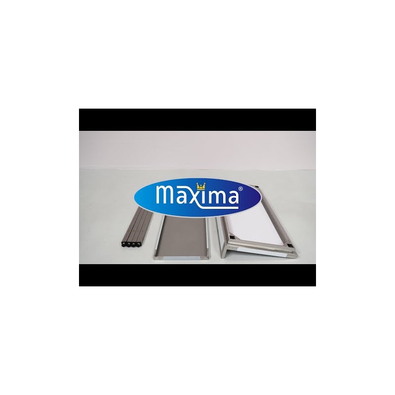 Maxima - Table en acier inoxydable - 100 x 70 cm - Hauteur réglable - avec dosseret