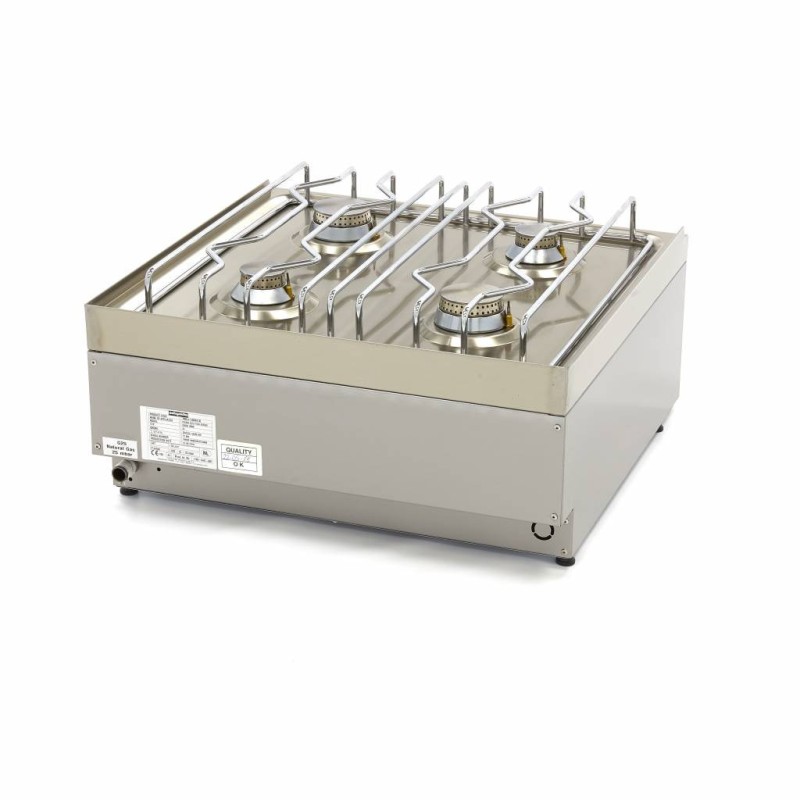 Maxima - Cuisinière professionnelle - 4 brûleurs - Double unité