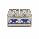 Maxima - Cuisinière professionnelle - 4 brûleurs - Double unité