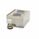 Maxima - Cuisinière professionnelle - 2 brûleurs - Unité individuelle - 60cm de profondeur - Électrique