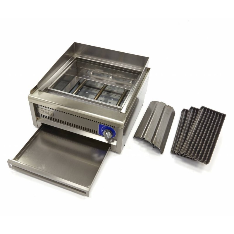 Maxima - Grill professionnel - Double unité - 60 cm de profondeur - Gaz