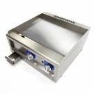 Maxima - Plancha professionnelle - Lisse - Double unité - 60cm de profondeur - Gaz