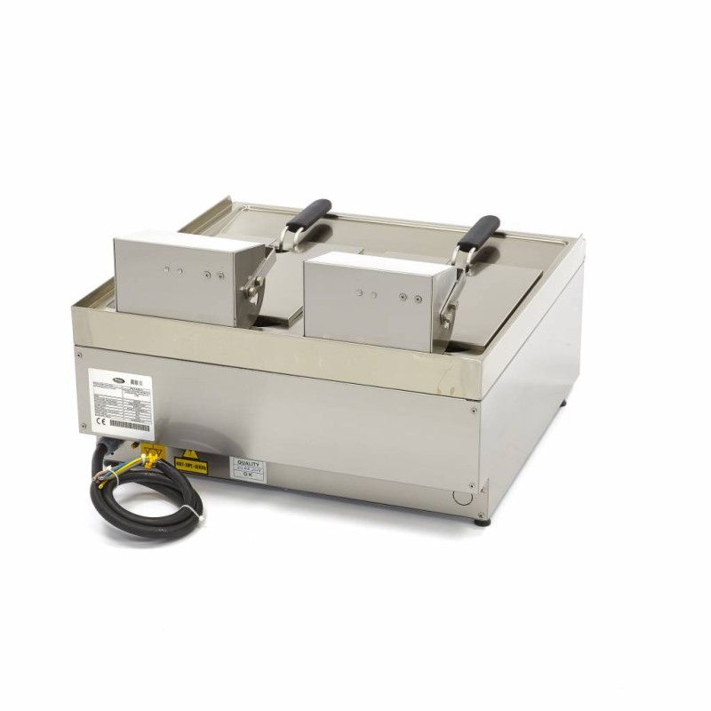 Maxima - Friteuse - 2 x 10L - 2 paniers - avec robinet de vidange - 400V