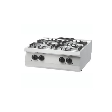 Maxima - Cuisinière robuste - 4 brûleurs - Double unité - Gaz