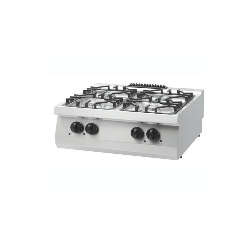 Maxima - Cuisinière robuste - 4 brûleurs - Double unité - Gaz