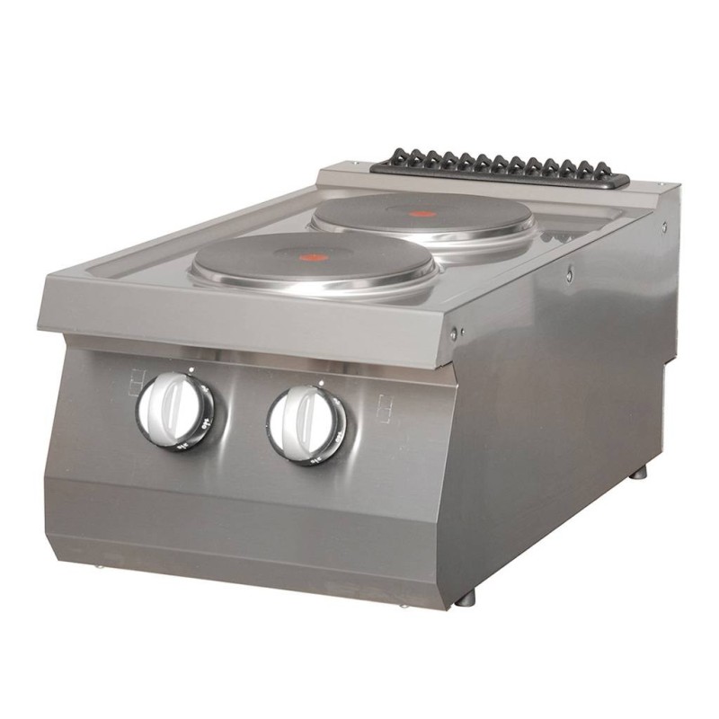 Maxima - Cuisinière robuste - 2 brûleurs - Unité individuelle - Électrique