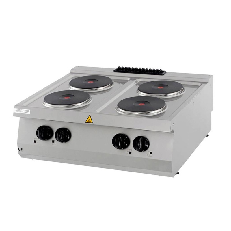 Maxima - Cuisinière robuste - 4 brûleurs - Double unité - Électrique
