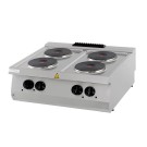 Maxima - Cuisinière robuste - 4 brûleurs - Double unité - Électrique