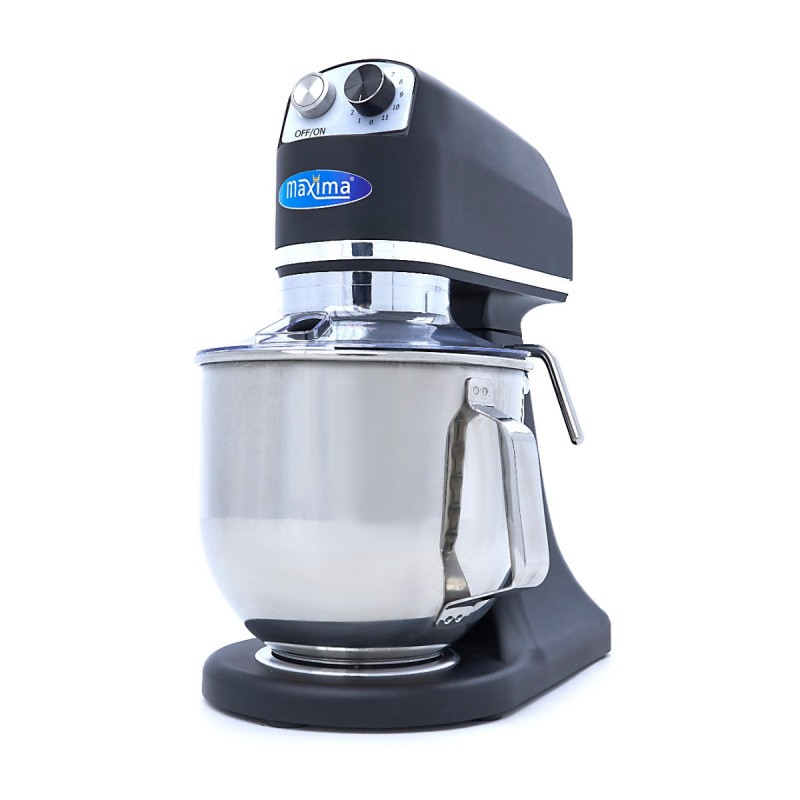 Maxima - Batteur sur socle - 7L - Jusqu'à 2kg de pâte - Noir mat
