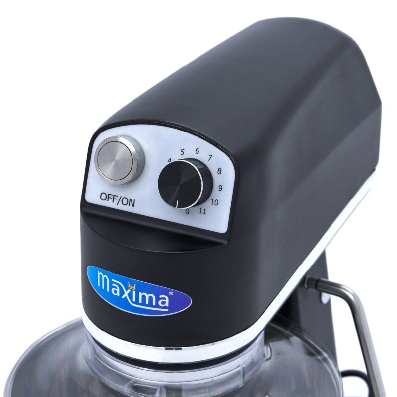 Maxima - Batteur sur socle - 7L - Jusqu'à 2kg de pâte - Noir mat