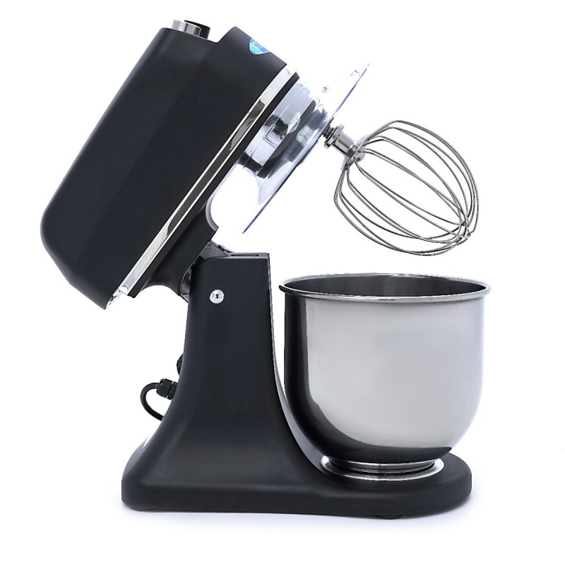 Maxima - Batteur sur socle - 7L - Jusqu'à 2kg de pâte - Noir mat
