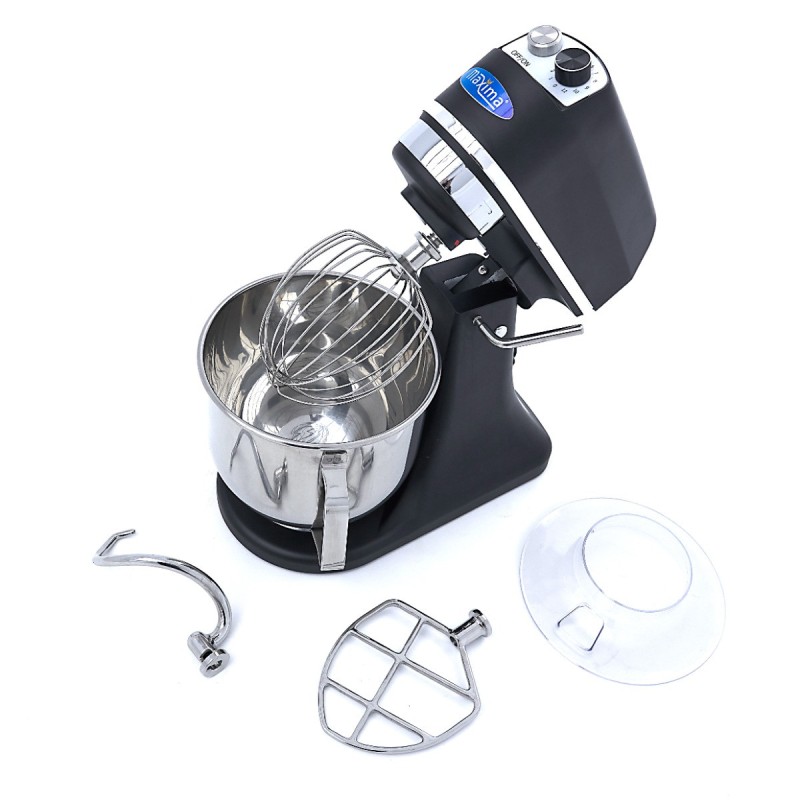 Maxima - Batteur sur socle - 7L - Jusqu'à 2kg de pâte - Noir mat