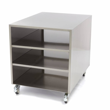 Maxima - Table de machine en acier inoxydable - 60 x 80cm - sur roulettes