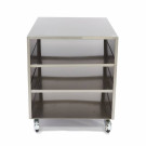 Maxima - Table de machine en acier inoxydable - 60 x 80cm - sur roulettes