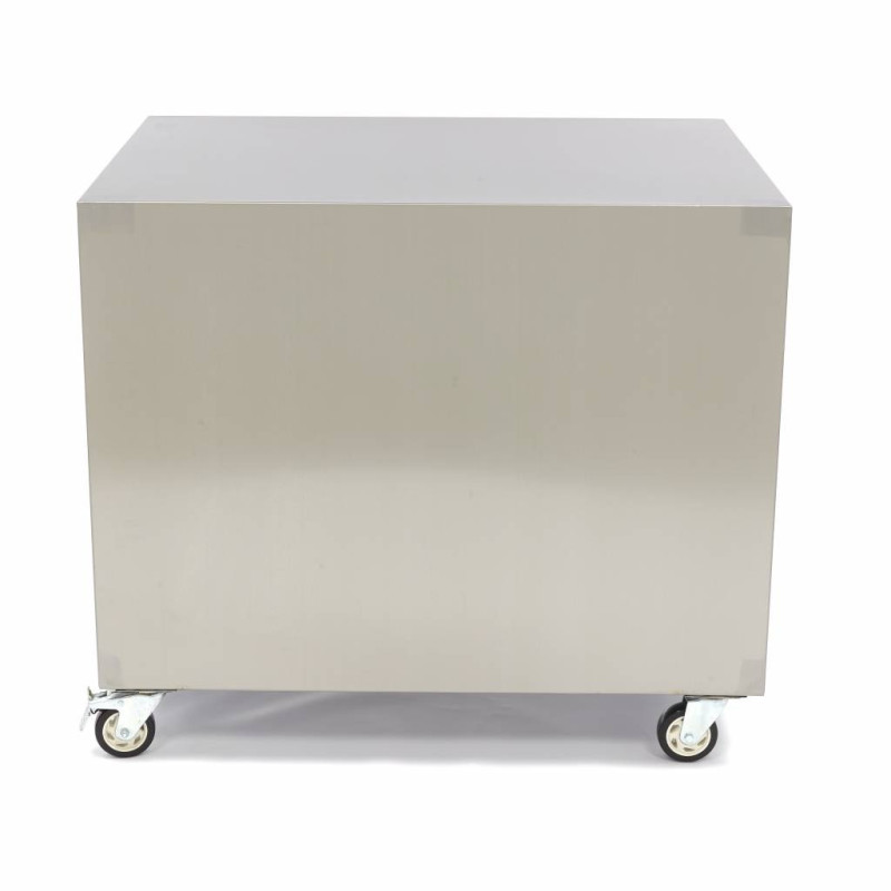 Maxima - Table de machine en acier inoxydable - 60 x 80cm - sur roulettes
