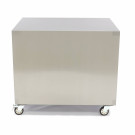 Maxima - Table de machine en acier inoxydable - 60 x 80cm - sur roulettes