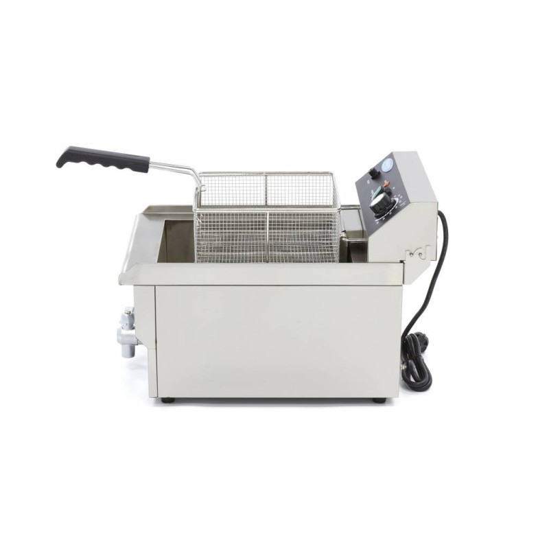 Maxima - Friteuse - 16L - 1 panier - avec robinet de vidange