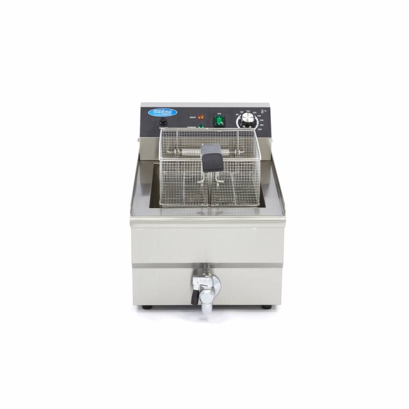 Maxima - Friteuse - 16L - 1 panier - avec robinet de vidange