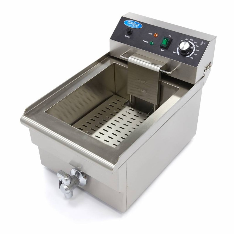 Maxima - Friteuse - 16L - 1 panier - avec robinet de vidange