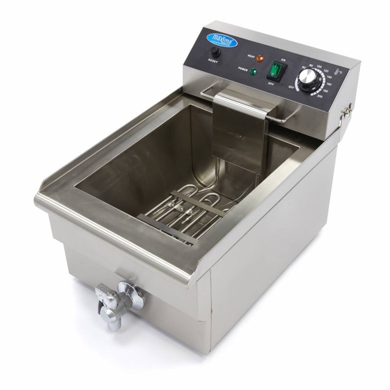 Maxima - Friteuse - 16L - 1 panier - avec robinet de vidange