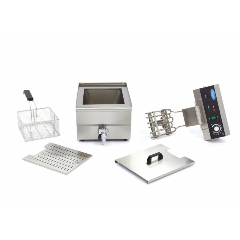 Maxima - Friteuse - 16L - 1 panier - avec robinet de vidange
