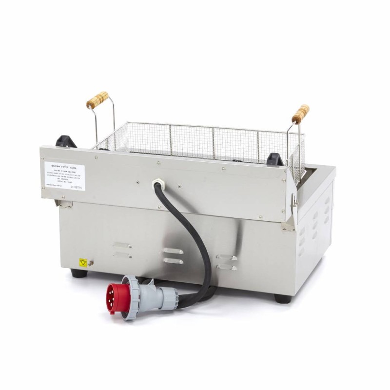 Maxima - Friteuse professionnelle - 20L - 1 panier - avec robinet de vidange