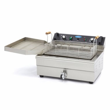 Maxima - Friteuse professionnelle - 20L - 1 panier - avec robinet de vidange