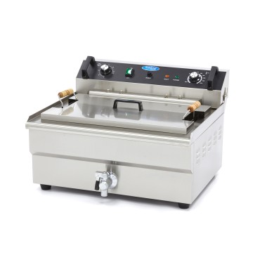 Maxima - Friteuse professionnelle - 30L - 1 panier - avec robinet de vidange