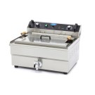 Maxima - Friteuse professionnelle - 30L - 1 panier - avec robinet de vidange