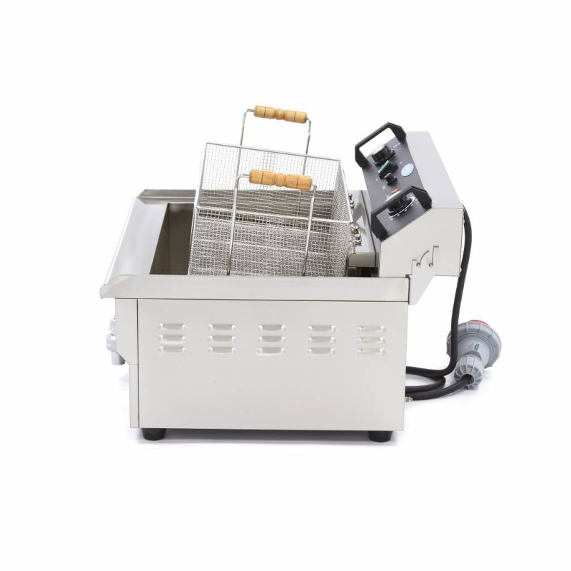 Maxima - Friteuse professionnelle - 30L - 1 panier - avec robinet de vidange