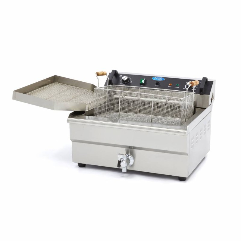 Maxima - Friteuse professionnelle - 30L - 1 panier - avec robinet de vidange