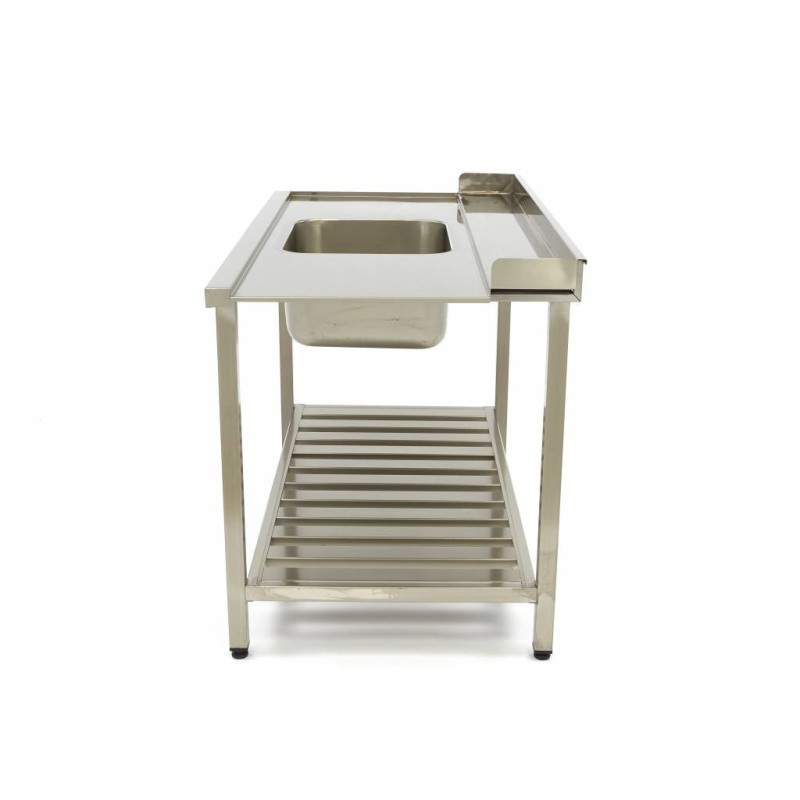 Maxima - Table de lave-vaisselle - 140 x 75cm - Gauche - avec évier et dosseret