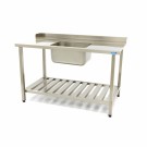 Maxima - Table de lave-vaisselle - 140 x 75 cm - Droite - avec évier et dosseret