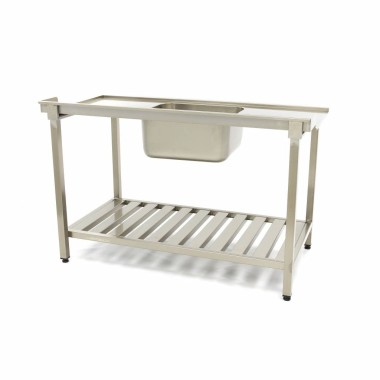 Maxima - Table de lave-vaisselle - 140 x 75 cm - Droite - avec évier et dosseret