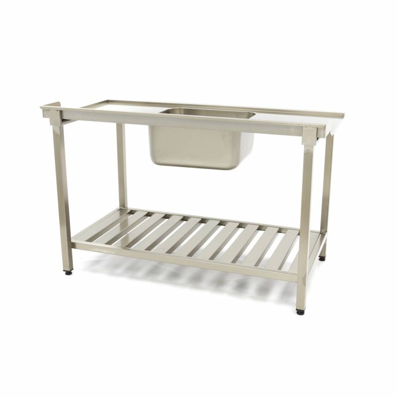 Maxima - Table de lave-vaisselle - 140 x 75 cm - Droite - avec évier et dosseret