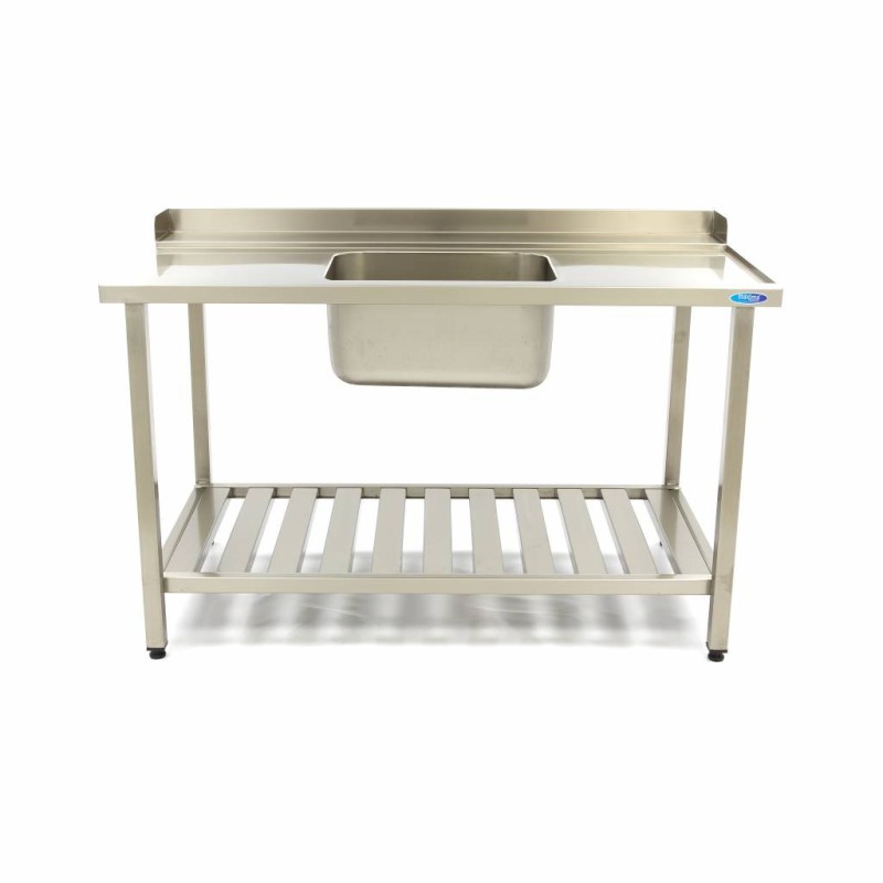 Maxima - Table de lave-vaisselle - 140 x 75 cm - Droite - avec évier et dosseret