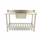 Maxima - Table de lave-vaisselle - 140 x 75 cm - Droite - avec évier et dosseret