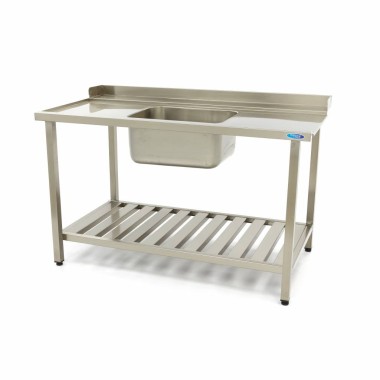 Maxima - Table de lave-vaisselle - 120 x 75cm - Gauche - avec évier et crédence