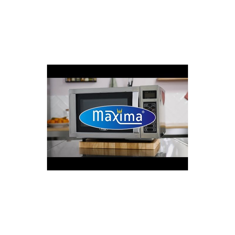 Maxima - Four à micro-ondes - 1000W - 20 programmes - Assiettes jusqu'à diam 32cm