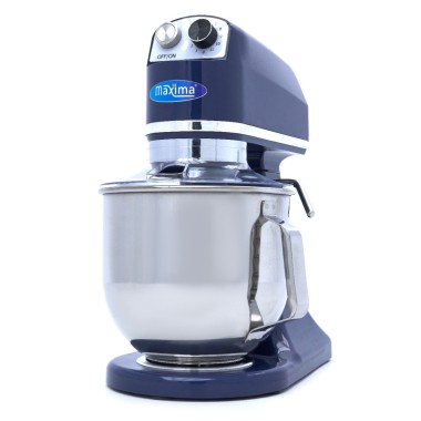 Maxima - Batteur sur socle - 7L - Jusqu'à 2kg de pâte - Bleu acier