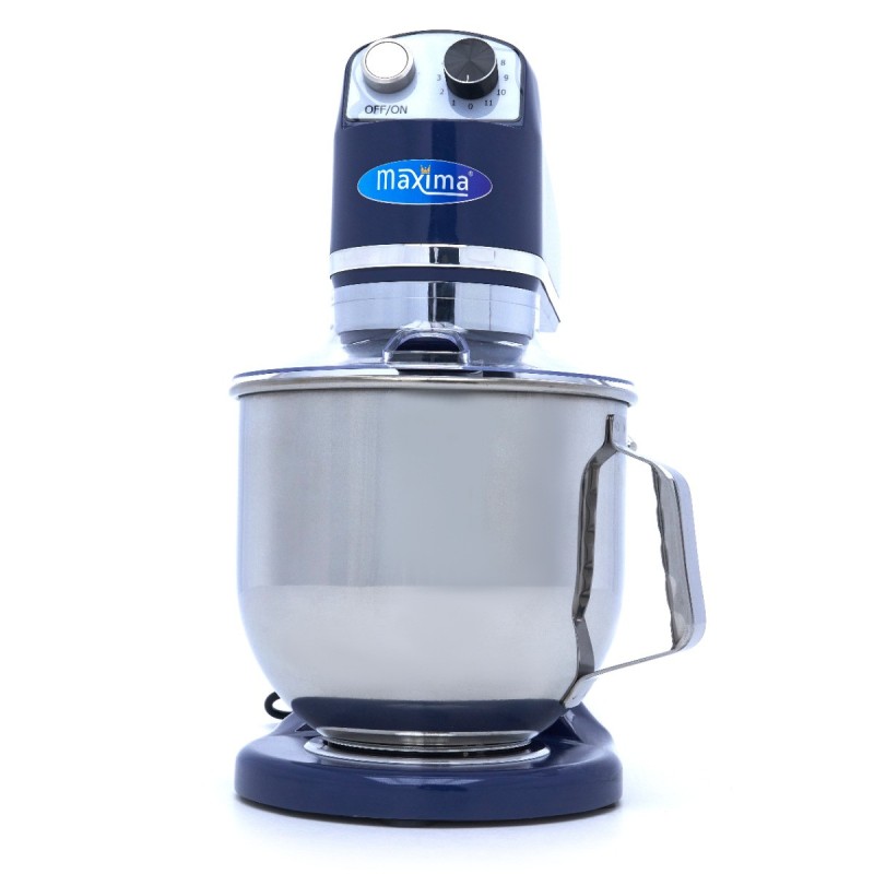Maxima - Batteur sur socle - 7L - Jusqu'à 2kg de pâte - Bleu acier
