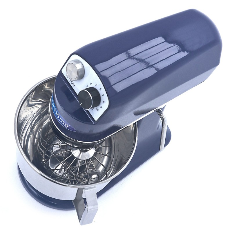 Maxima - Batteur sur socle - 7L - Jusqu'à 2kg de pâte - Bleu acier