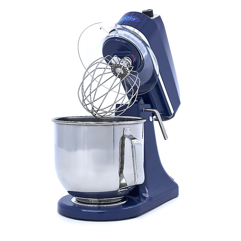 Maxima - Batteur sur socle - 7L - Jusqu'à 2kg de pâte - Bleu acier