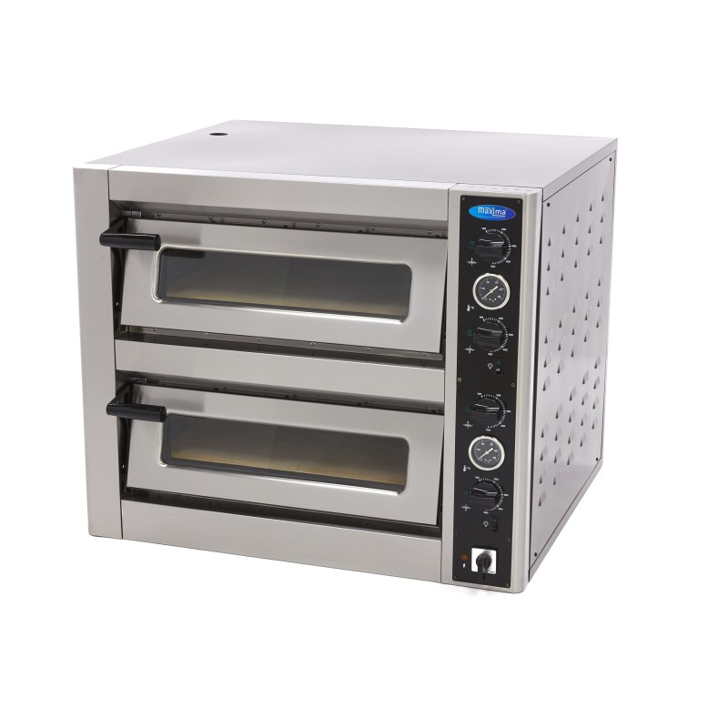 Maxima - Four à pizza - Convient pour 4 pizzas de diam 30 cm - Double étage